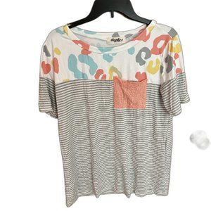 Haptics Multicolored/Multipatterned Pullover‎ Top Pocket